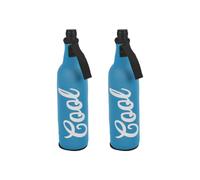 URBN-CHEF Zip Up Protective Insulating Neoprene 500ml Bottle Holder Sleeve Non Slip Coolerbag Water, Beer Jacket Covers for Travel, Sports, Hiking, Picnic, Beach, Park (Blue, 2)