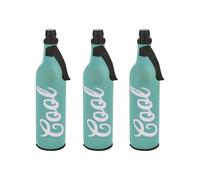 URBN-CHEF Zip Up Protective Insulating Neoprene 500ml Bottle Holder Sleeve Non Slip Coolerbag Water, Beer Jacket Covers for Travel, Sports, Hiking, Picnic, Beach, Park (Green, 3)