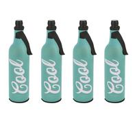 URBN-CHEF Zip Up Protective Insulating Neoprene 500ml Bottle Holder Sleeve Non Slip Coolerbag Water, Beer Jacket Covers for Travel, Sports, Hiking, Picnic, Beach, Park (Green, 4)