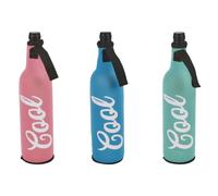 URBN-CHEF Zip Up Protective Insulating Neoprene 500ml Bottle Holder Sleeve Non Slip Coolerbag Water, Beer Jacket Covers for Travel, Sports, Hiking, Picnic, Beach, Park (One of Each, 3)