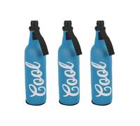 URBN-CHEF Zip Up Protective Insulating Neoprene 500ml Bottle Holder Sleeve Non Slip Coolerbag Water, Beer Jacket Covers for Travel, Sports, Hiking, Picnic, Beach, Park (Blue, 3)