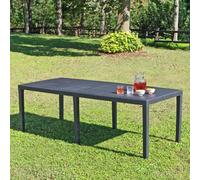 Urbn-Garden 90Cm Height Long Anthracite Rectangular Garden Table Outdoor Patio Dining Furniture