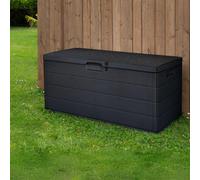Urbn-Garden Urbn Garden 350L Outdoor Patio Anthracite Plastic Garden Storage Box With Handles & Wheels
