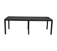 Urbn-Garden Urbn Garden Large 10-Seater Plastic Adjustable Garden Anthracite Color Dining Table Outdoor Patio Deck 2.2M