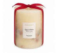 Urbn-Living 1.5L Winter Spice Large Scented Wax Pillar Candle W/ Hand Tied Ribbon Bow And 200 Hour Burn Time