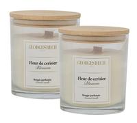 Urbn-Living 12Oz Set Of 2 Blossom Scented Candle In Glass Jar With Bamboo Lid & 75 Hour Burn Time