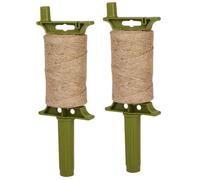 Urbn-Living (2) 100M Natural Jute Twine Rustic Garden Hessian Cord String Roll Handle Dispenser