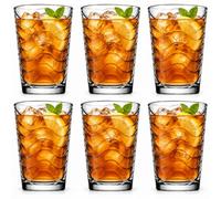Urbn-Living 200Ml Set Of 6 Wave Pattern Drinking Glasses Clear Tumblers Water Juice & Soft Drinks Gift