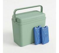 Urbn-Living 24L Pastel Green Cooler Box Insulated Picnic Camping Beach Food Drinks With 2 Ice Packs