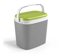 URBNLIVING 27L Large Compact Insulated Beach Picnic & Camping Leakproof Travel Cooler Box Cool Ice Box with Handle (Grey & Green)