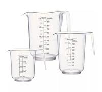 Urbn-Living 3-Pc Clear Plastic Measuring Jug Set