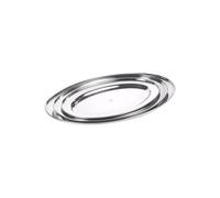 Urbn-Living 3Pc Oval Silver Effect Serving Platter