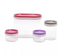Urbn-Living 4Pc Plastic Food Storage Container Set With Lids