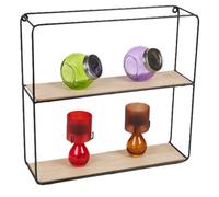 Urbn-Living 4Pcs Black Metal Wall Shelves Industrial Wire Floating Shelving Unit For Storage And Display