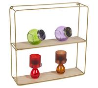 Urbn-Living 4Pcs Gold Metal Wall Shelves Industrial Wire Floating Shelving Unit For Storage And Display