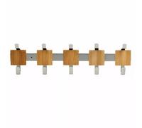 Urbn-Living 5 Bamboo Wall Mounted Hanger Hooks
