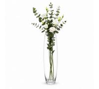 Urbn-Living 60Cm Barrel Tall Glass Flower Vase Bouquet Display Florist Table Centrepiece Home Decor