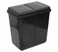 Urbn-Living 90L Black Double Kitchen Recycling Laundry Duo Bin Garbage Under Cabinet Trash Can