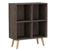 Urbn-Living Anthracite Oak, Beech - 4-Cube Shelving Unit With Legs