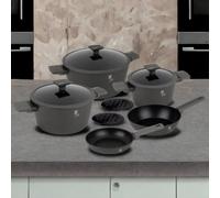 Urbn-Living Berlinger Haus 10Pcs Anthracite Aluminium Non Stick Induction Pots & Pans Cookware Set