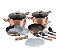 Urbn-Living Berlinger Haus 13Pcs Aluminum Non Stick Cookware Pot Pan Set Detachable Handle Rose Gold