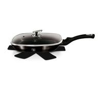 Urbn-Living Berlinger Haus 28Cm Square Shiny Black With Lid Grill Frying Pan