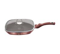 Urbn-Living Berlinger Haus 28Cm Width Square Rose With Lid Grill Frying Pan Non Stick Griddle Steak