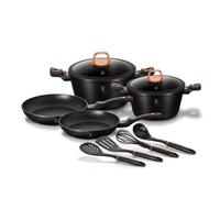 Urbn-Living Berlinger Haus Black Rose 10 Pcs Cookware Set Aluminium Non Stick Pots Pans Induction Tools