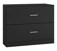 Urbn-Living Black - 2-Drawers Chest Cabinet