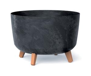 Urbn-Living Black - 350mm Gracia Round Case Flower Pot