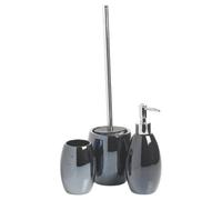 Urbn-Living Black - 4-Pcs Ridder Shiny Ceramic Bathroom Set