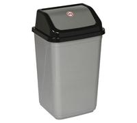 Urbn-Living Black - 50L Plastic Recycling Bins With Swing Lids