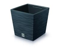 Urbn-Living Black - Furu Square Low Planter With Insert - 29X29.5X29.5 Cm