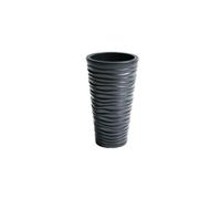 Urbn-Living Black, Set Of 1 - Sand Effect Flower Plant Pot - 520X296X296