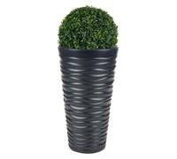 Urbn-Living Black, Set Of 1 - Slim Plastic Round Flower Pot With Inserts - 52X29.6X29.6Cm