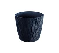 Urbn-Living Black, Set Of 1 - Wheaty Round Flower Pot - 13.8X15.7X15.7Cm