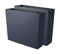 Urbn-Living Black, Set Of 2 - 58Cm Urbi Case Tall Rectangular Planter