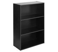 Urbn-Living Black - Tall Bookcase Storage Cabinet With 3 Shelves