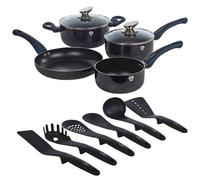 Urbn-Living Blaumann 12Pcs Aquamarine Colour Cookware Frying Pots Saucepan Casserole Soft Touch & Tool Set