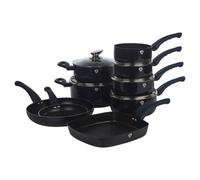 Urbn-Living Blaumann 14 Pcs Aquamarine Colour Cookware Pots Grill Pans Set With Soft Touch Handles Glass Lids