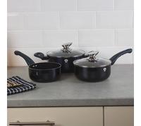 Urbn-Living Blaumann 5Pc Set Aquamarine Colour Cookware Induction Pot Pan Saucepan Casserole Soft Touch Handle
