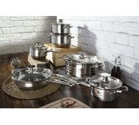 Urbn-Living Blaumann Gourmet 12Pc Cookware Set Stainless Steel Non Stick Pots Pan Induction