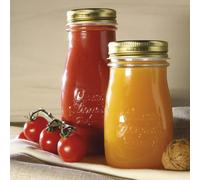 Urbn-Living Bormioli Rocco 23 Cm Height Screw Cap Preserve Jars Glass Airtight Kitchen Storage 200Ml Containers