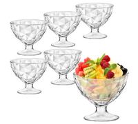 Urbn-Living Bormioli Rocco 6Pcs Ice Cream Sundae Glasses Appetizer Dessert Cocktail Fruit Glass