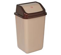 Urbn-Living Brown - 50L Plastic Recycling Bins With Swing Lids