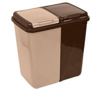 Urbn-Living Brown/beige - 90L Colormatic Double Recycling Bin