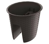 Urbn-Living Brown, Set Of 1 - Oval Ratolla Railing Plant Pot - 22.5X29.8X24.2Cm