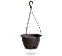 Urbn-Living Brown, Set Of 1 - Ratolla Round Hanging Plastic Planter - 14.2X21.7X21.7 Cm