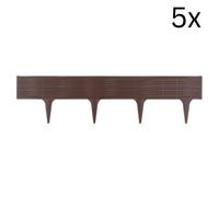Urbn-Living Brown, Set Of 5 - Plastic Garden Border
