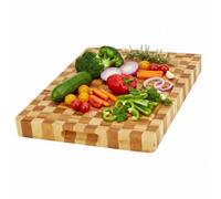 Urbn-Living Chequered Bamboo Butchers Block Chopping Board Heavy Duty